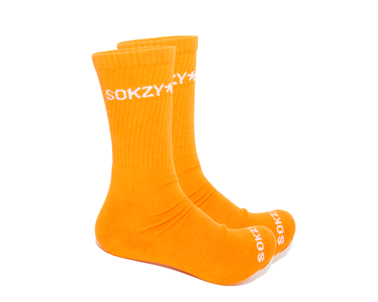 Orange paired socks